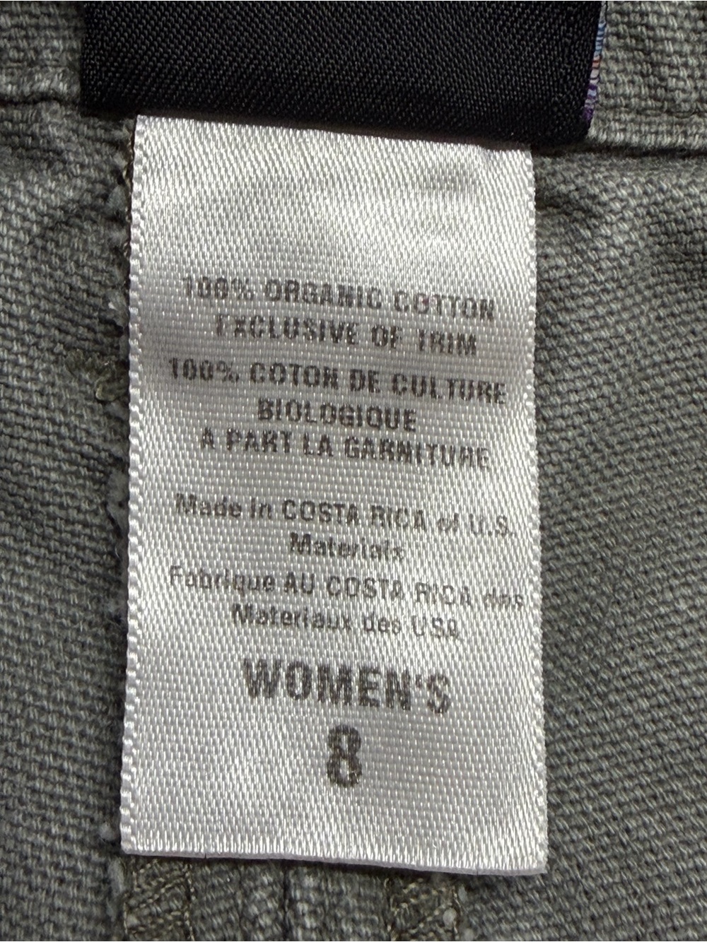 Patagonia Womens Shorts 8 Gray Organic Cotton Hiking Outdoor Utility Gorpcore - Picture 12 of 16